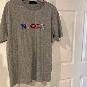 Gray NICCE T-Shirt with Multicolor Logo XL